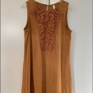 Suede Boho swing dress.  The perfect look for fall fashion 🍂